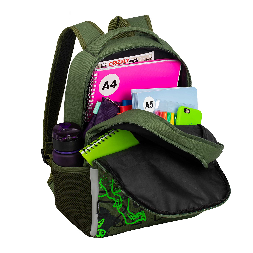 RB-651-4 Рюкзак школьный с картхолдером на держателе