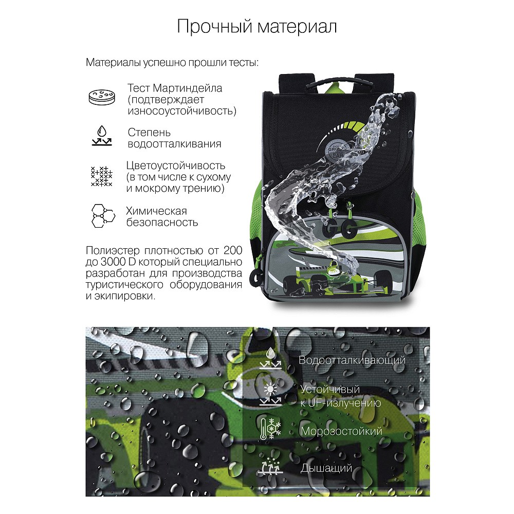 RAm-285-2 Рюкзак школьный с мешком