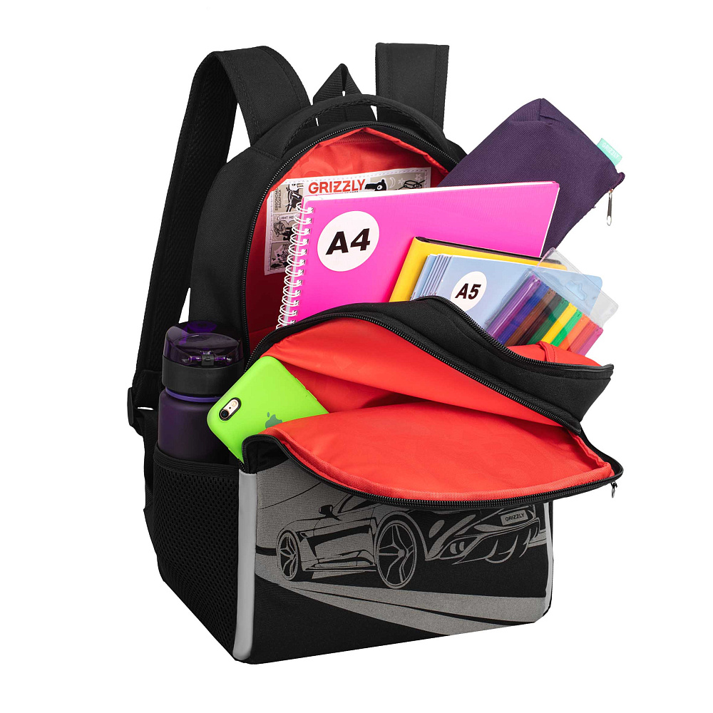 RB-651-6 Рюкзак школьный с картхолдером на держателе