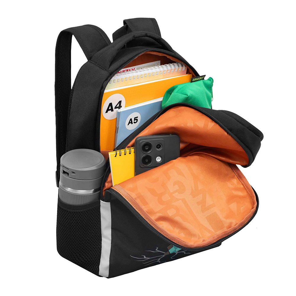 RB-651-7 Рюкзак школьный с картхолдером на держателе