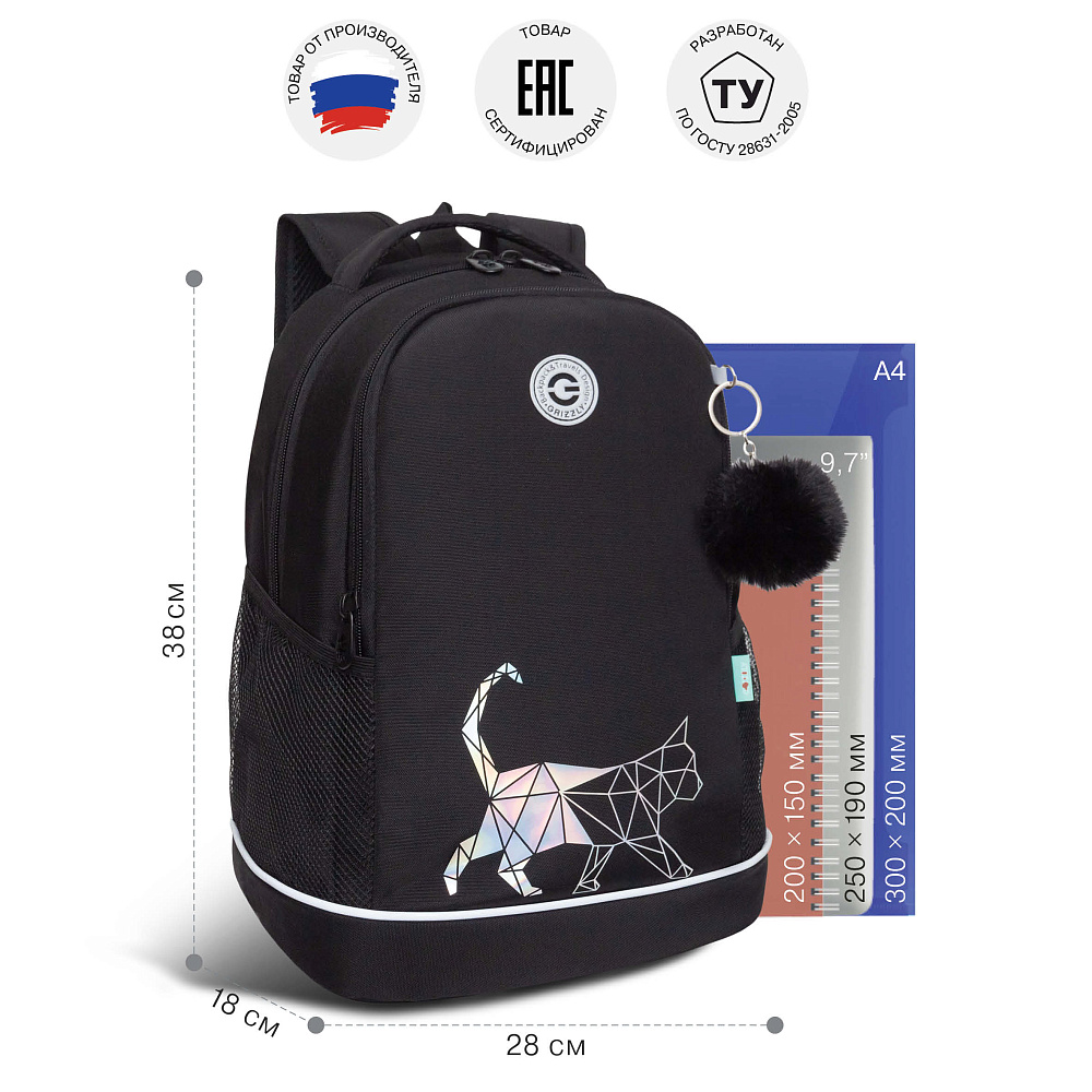 RG-563-11 Рюкзак школьный с обвесом