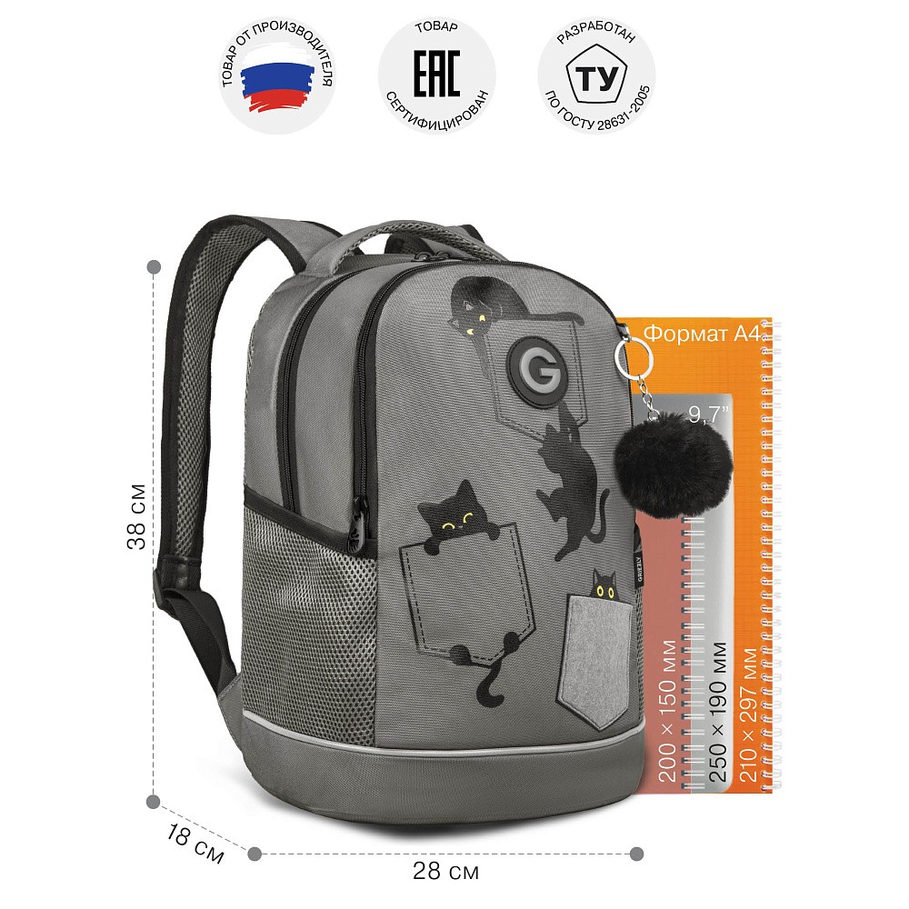 RG-663-2 Рюкзак школьный с обвесом