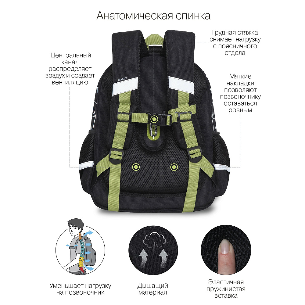 RAz-287-9 Рюкзак школьный с картхолдером на держателе