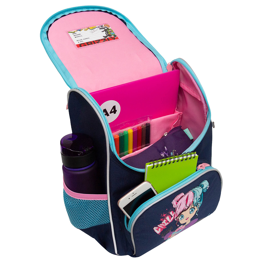 RAm-484-6 Рюкзак школьный с мешком