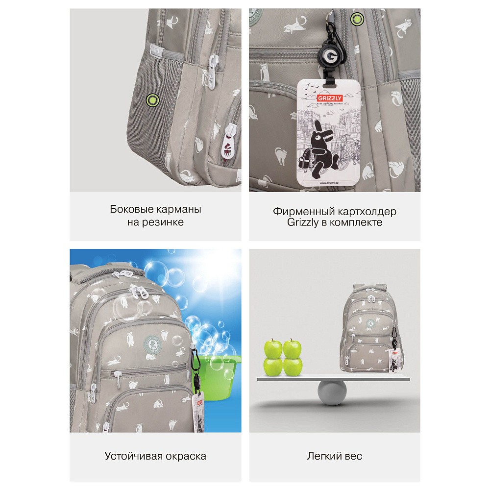 RG-662-1 Рюкзак школьный с картхолдером на держателе