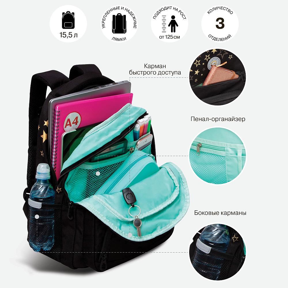 RG-462-2 Рюкзак школьный с обвесом