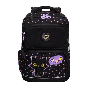 RAn-588-3 Рюкзак школьный с чехлом для мелочей (/1 черный)