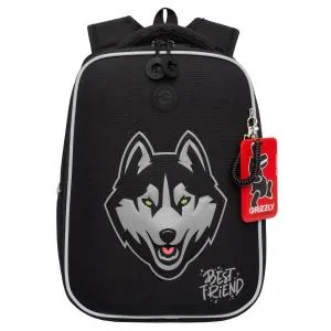 RAw-595-10 Рюкзак школьный (/2 чёрный - серый)