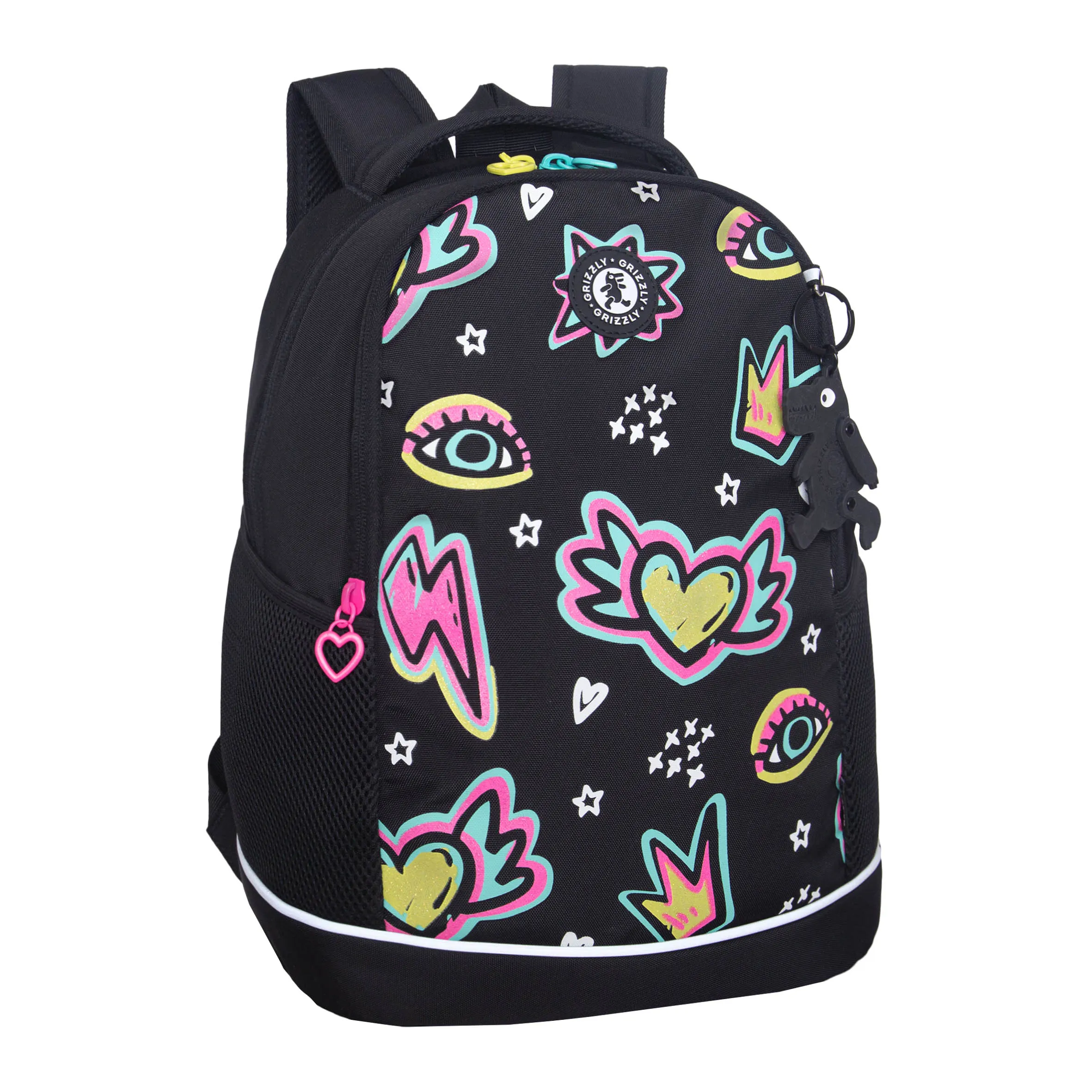 Школьный рюкзак с фирменным обвесом GRIZZLY