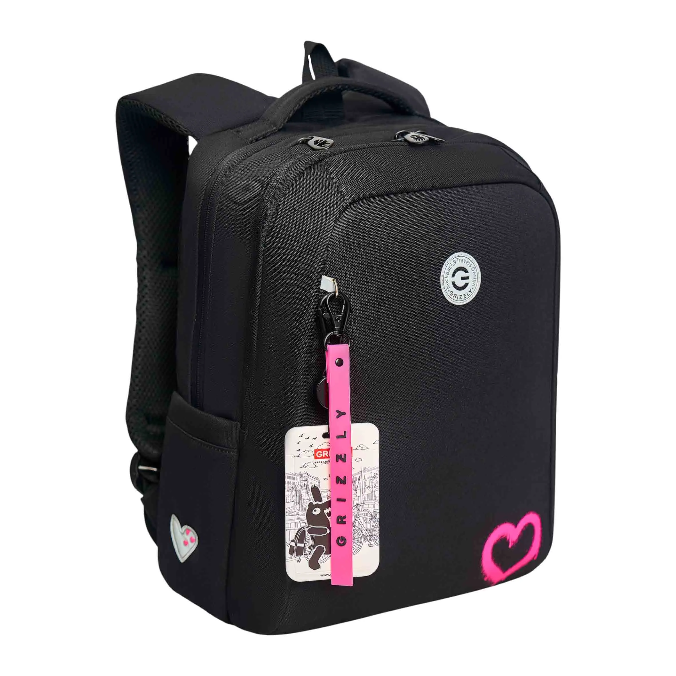 RG-666-2 Рюкзак школьный с картхолдером на держателе