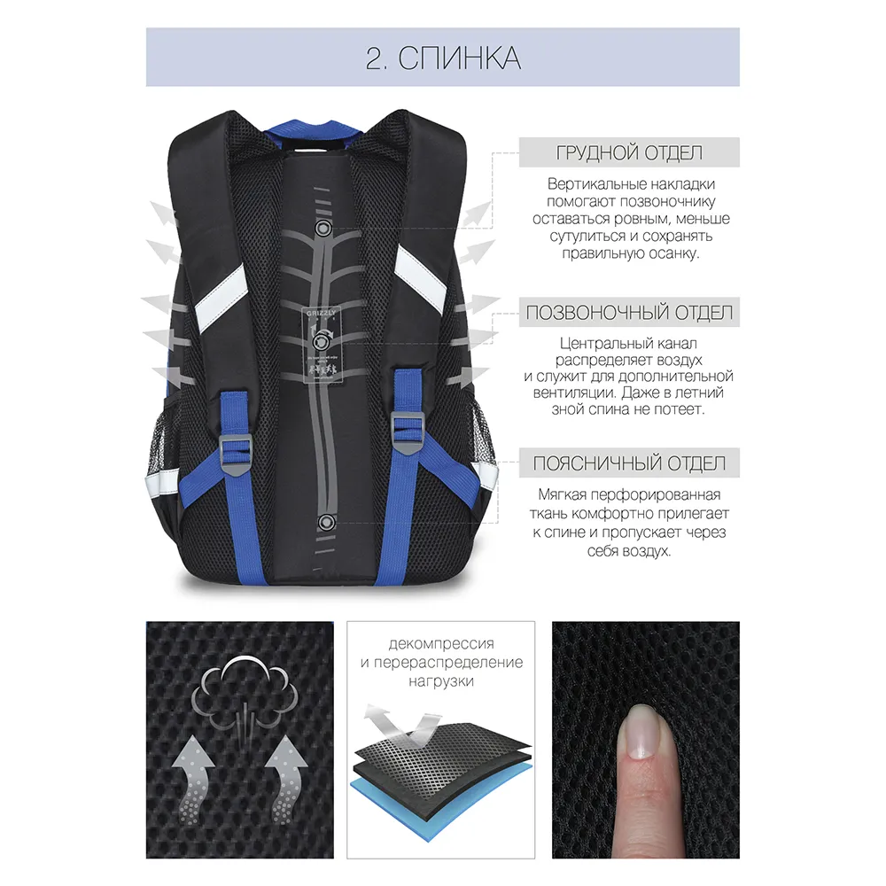 RB-157-1 Рюкзак школьный