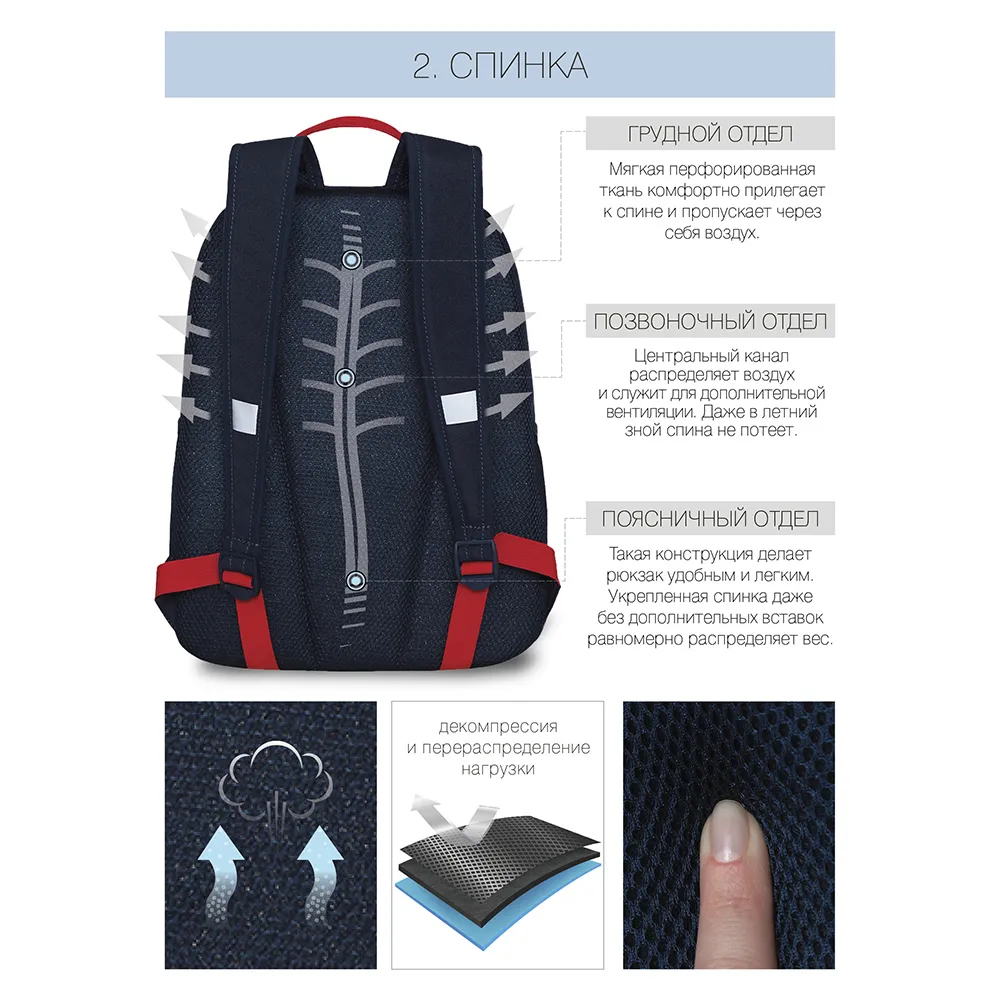 RB-151-1 Рюкзак школьный