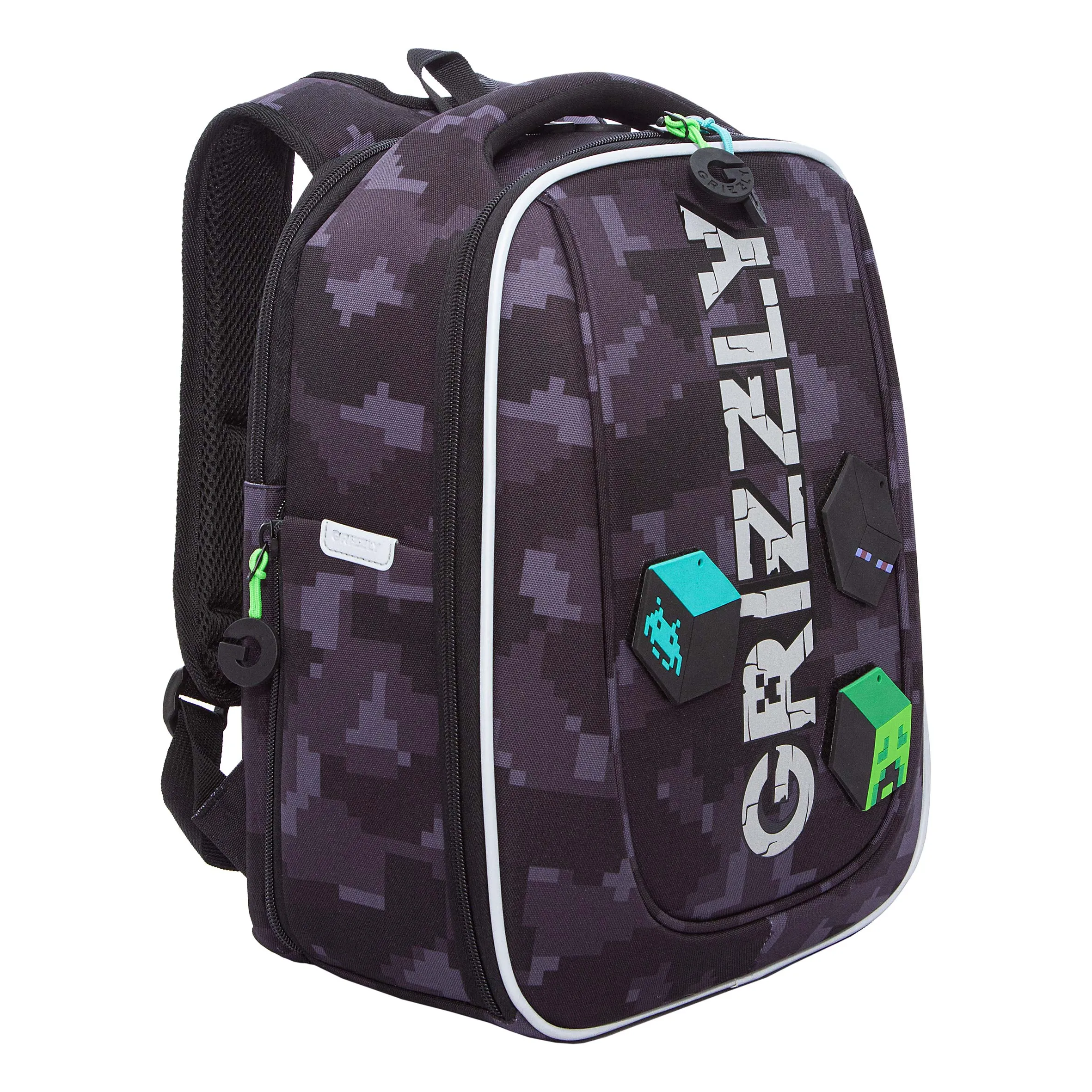 Ранец с принтом в стиле "Майнкрафт" и с игровым элементом на липучке