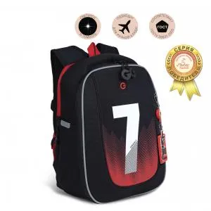 RAf-293-5 Рюкзак школьный (/2 черный - красный)