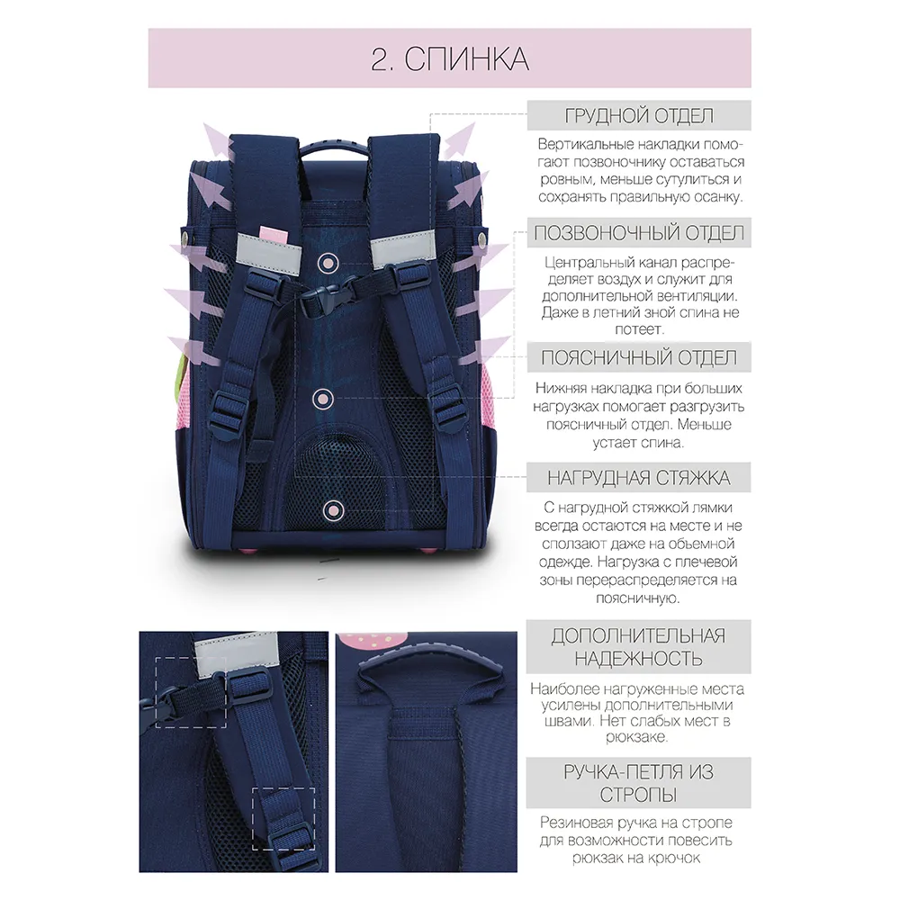 RAn-182-1 Рюкзак школьный