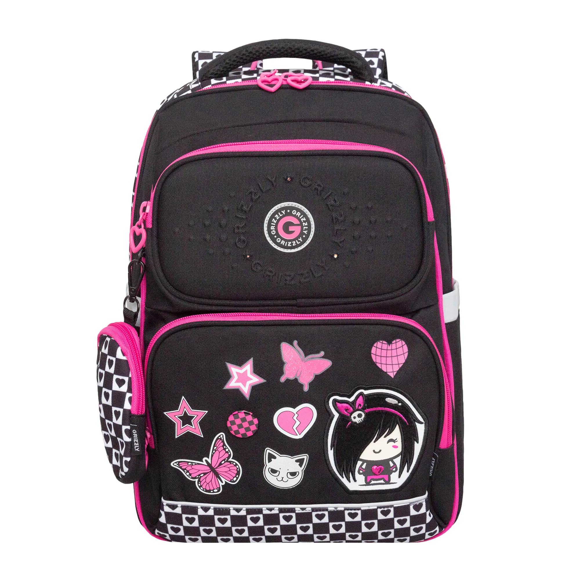 RAn-588-2 Рюкзак школьный с чехлом для мелочей