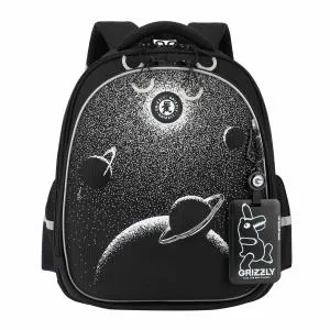 RAz-687-4 Рюкзак школьный с картхолдером на держателе (/2 черный - фосфор)